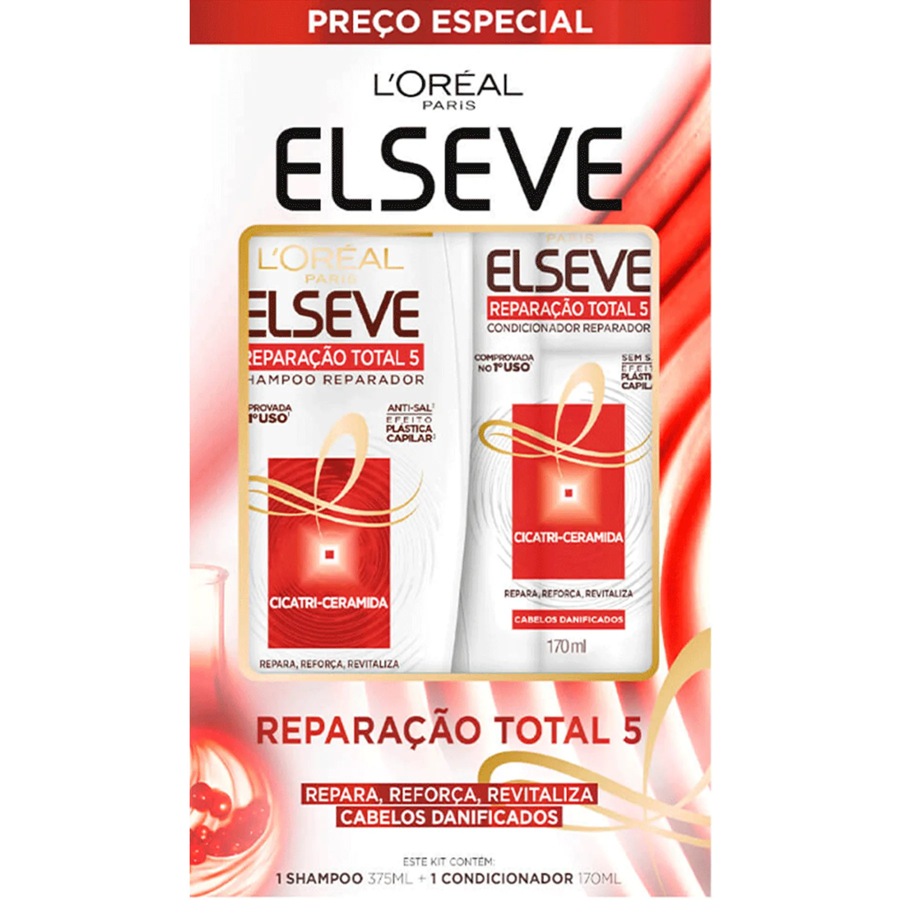 Imagem de Kit Elseve Reparação Total 5 Shampoo 375ML + Condicionador 170ML