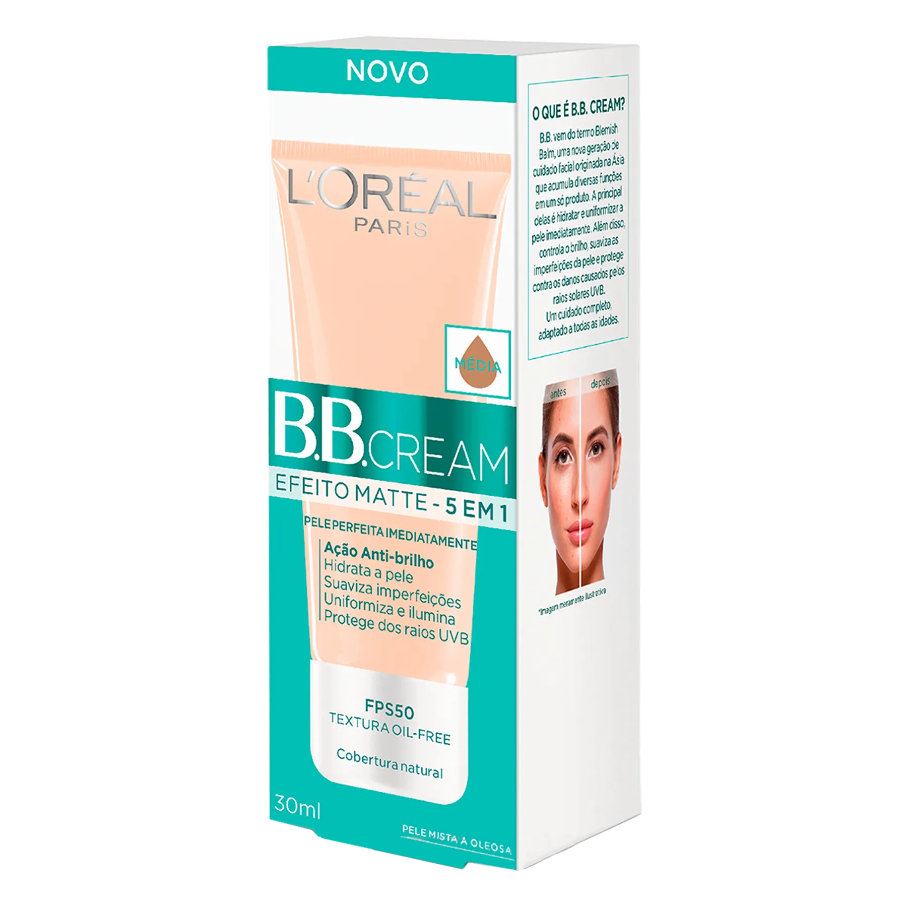 Imagem de Protetor Solar Facial BB Cream FPS 50 Cor 4.0 30ml