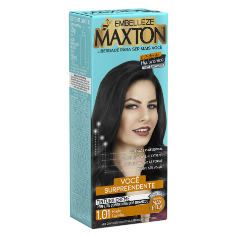Imagem de Tintura Maxton 1.01 Preto Carvão