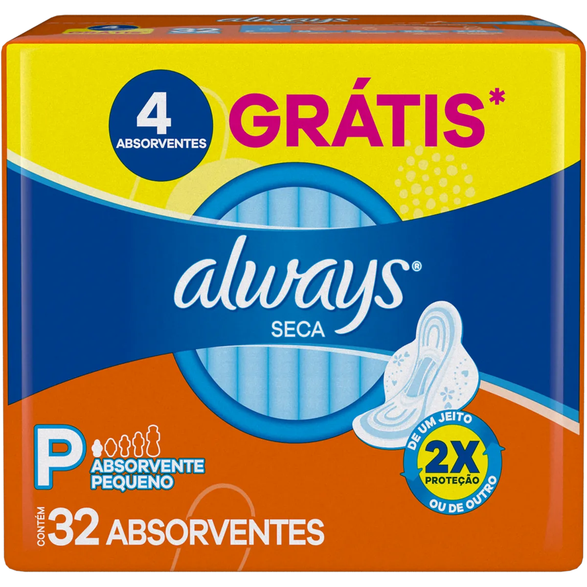 Imagem de Absorvente Always Basic Seca com Abas com 32 unidades