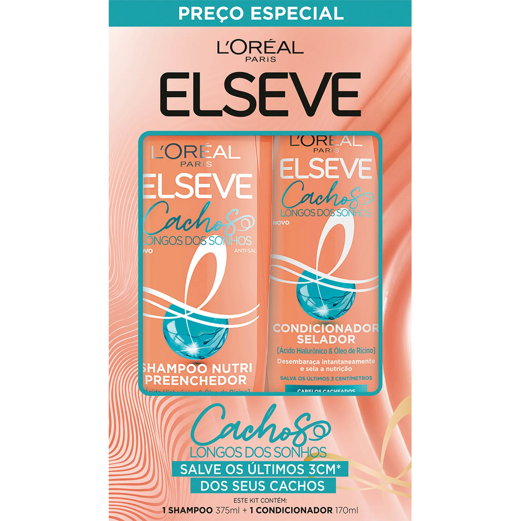 Imagem de Kit Elseve Cachos dos Sonhos Shampoo 375ML + Condicionador 170ML