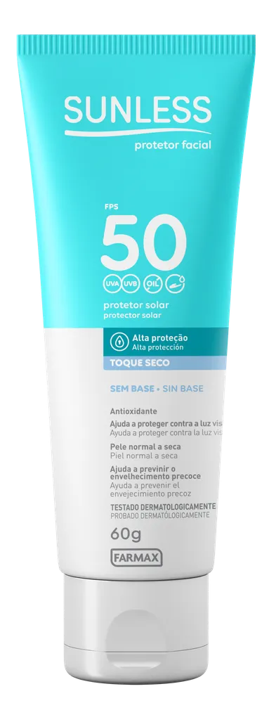 Imagem de Protetor Solar Facial Sunless Toque Seco FPS 50 60g