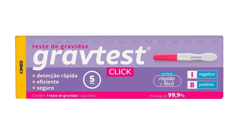 Imagem de Teste de Gravidez Grav Test Click