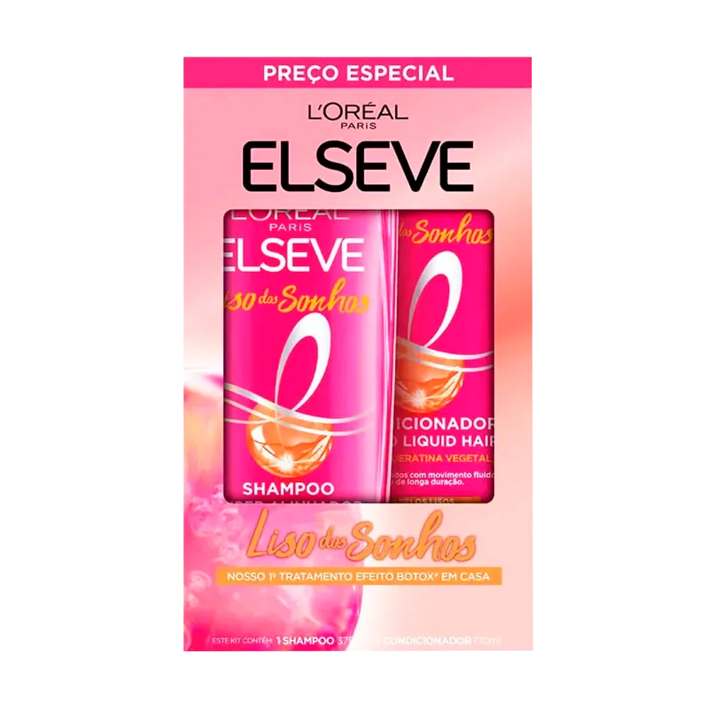 Imagem de Kit Elseve Liso dos Sonhos Shampoo 375ML + Condicionador 170ML