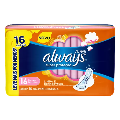 Imagem de Absorvente Always Basic Suave com Abas com 16 unidades